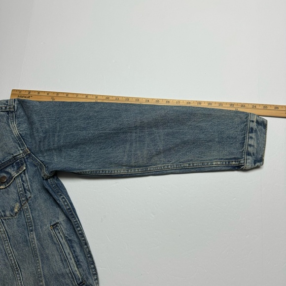 abercrombie boys' distressed Heavyweight Denim Jacket Size: XL - Picture 10 of 13